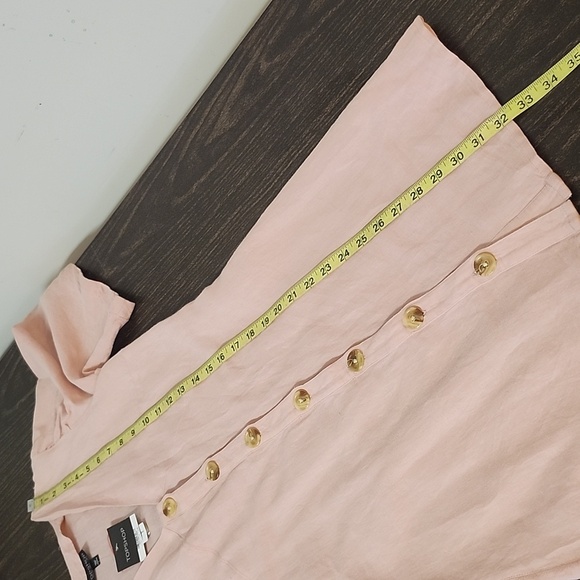 Top shop pink linen Cotton mini dress or tunic Size 4 Nwt New - Picture 7 of 9
